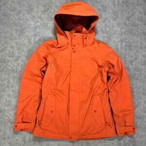 Burton Jet Set JK Ski Snowboard Jacket Orange Womens Small DRYRIDE Thermolite